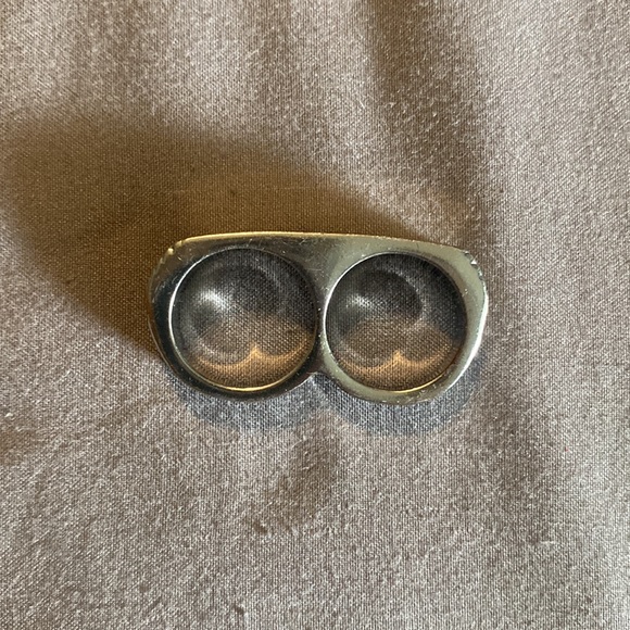 Two finger silver ring - Picture 2 of 5